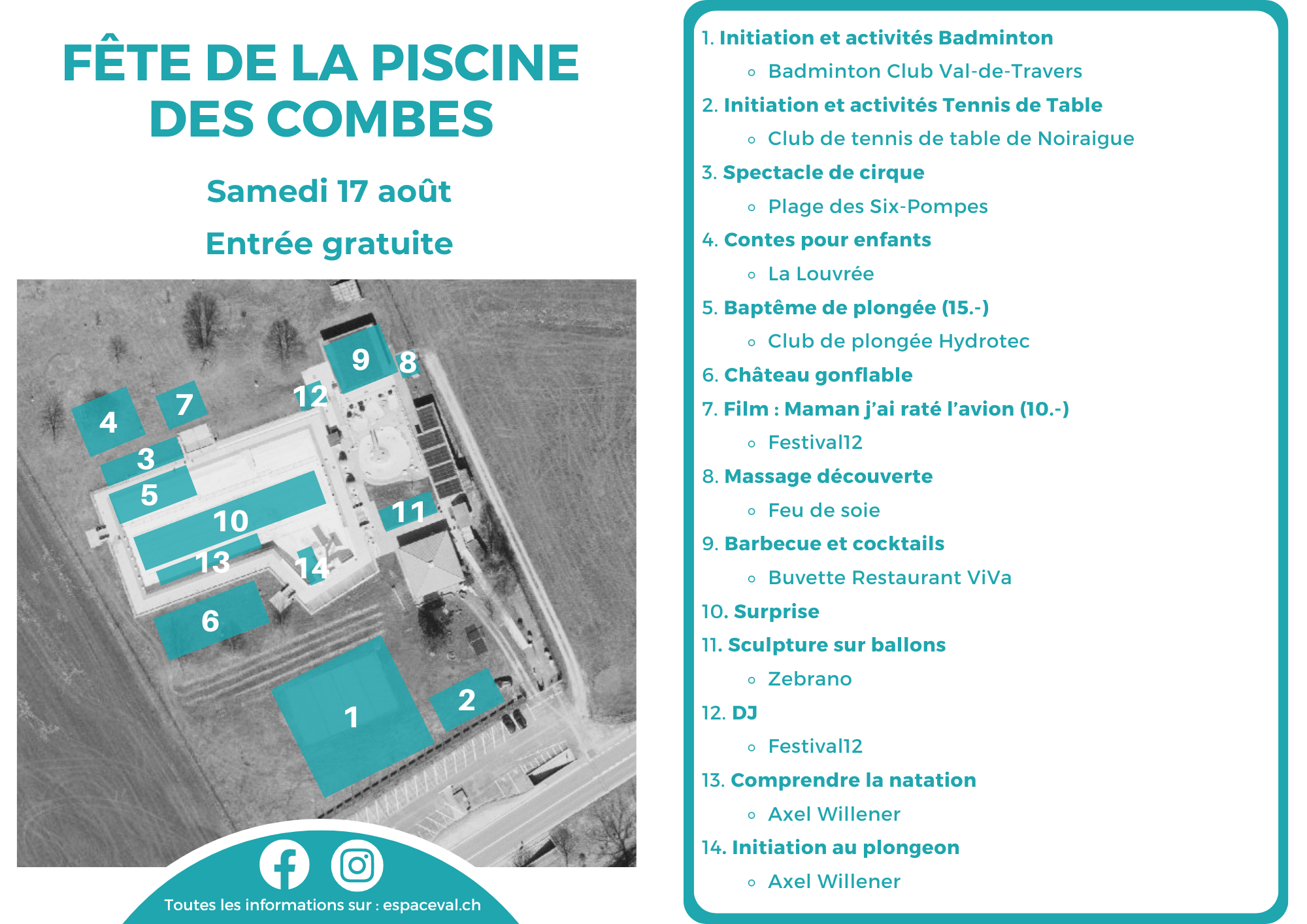 Fête piscine des Combes 2024