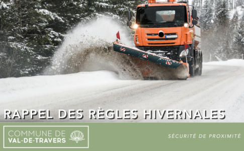 Rappel des règles en matière de mesures hivernales Val-de-Travers