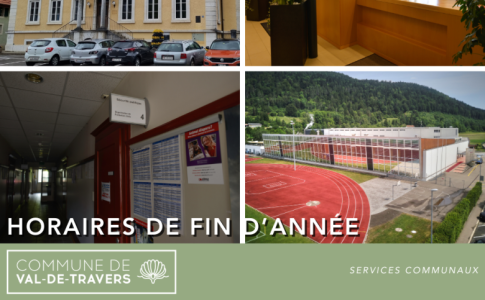 Horaires de fin d’année des services communaux