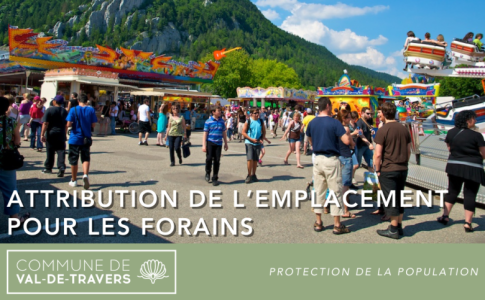 Attribution de l’emplacement pour les forains lors des éditions 2025-2027 de l’Abbaye de Fleurier